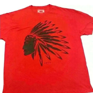 Ring Of Fire Indian Full Head Dress Red T-Shirt 2XL